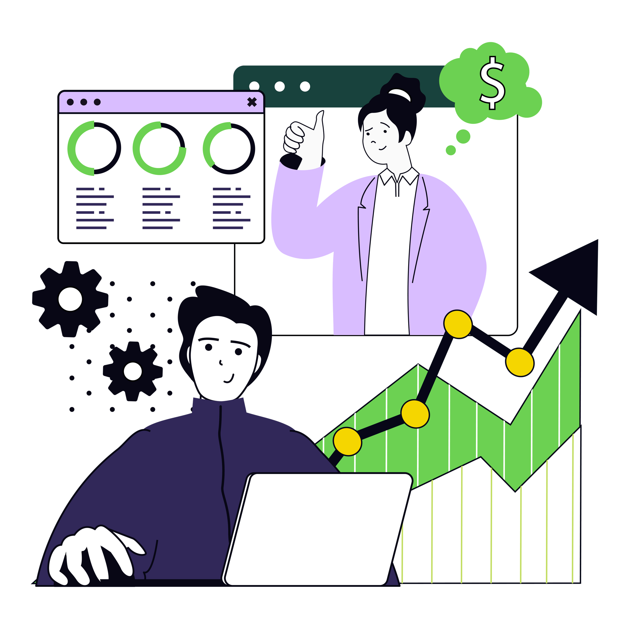 illustration set_direct traffic