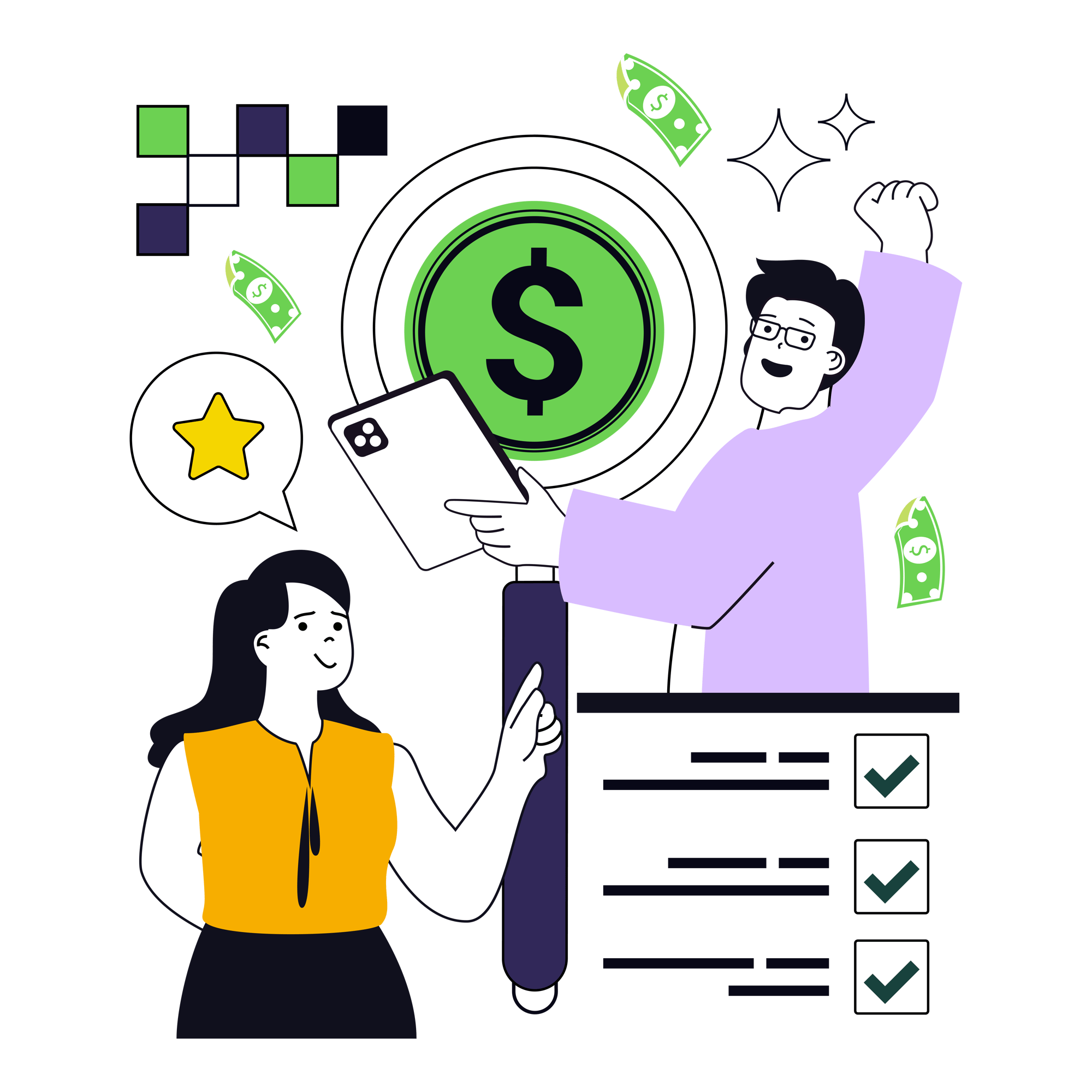 illustration set_paid search